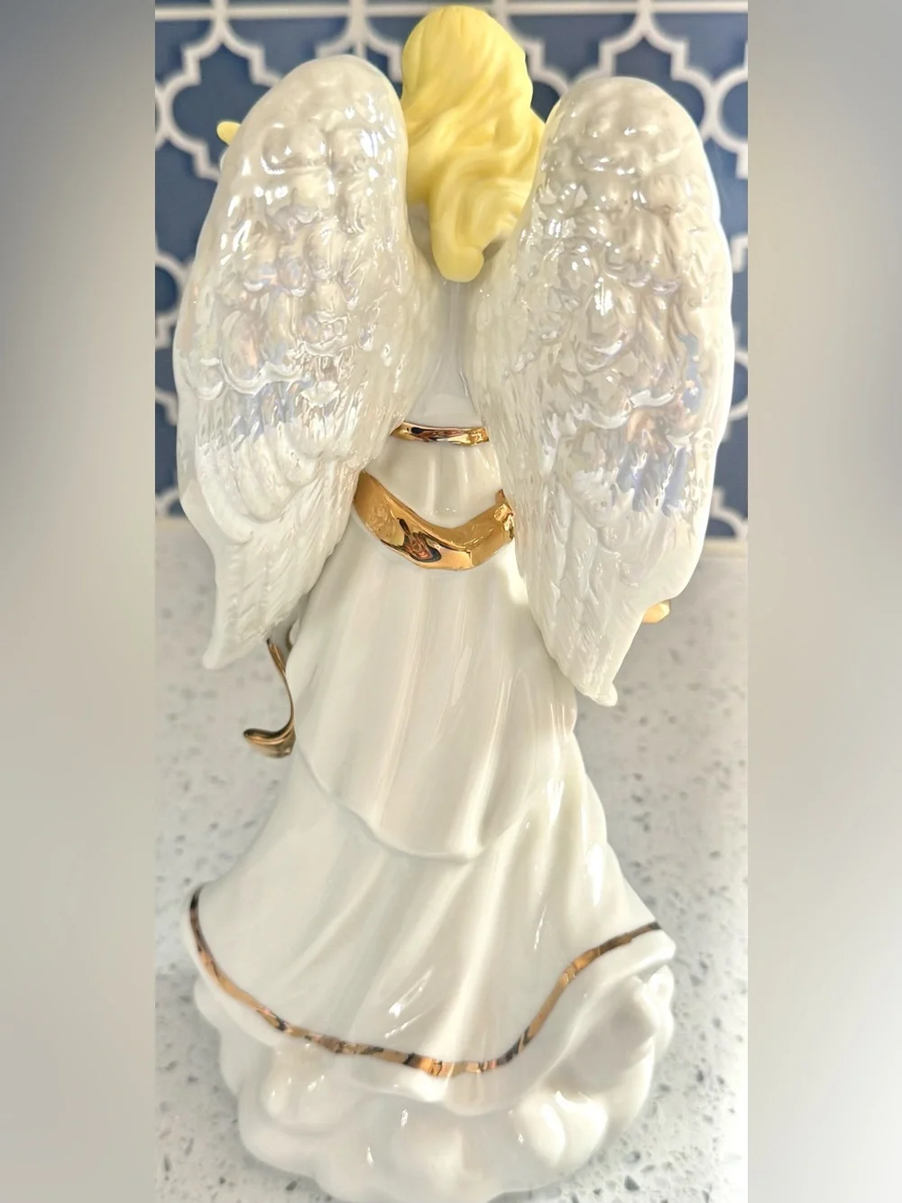 Sankyo Angel Harp Music Box Figurine Fur Elise Working Collectible